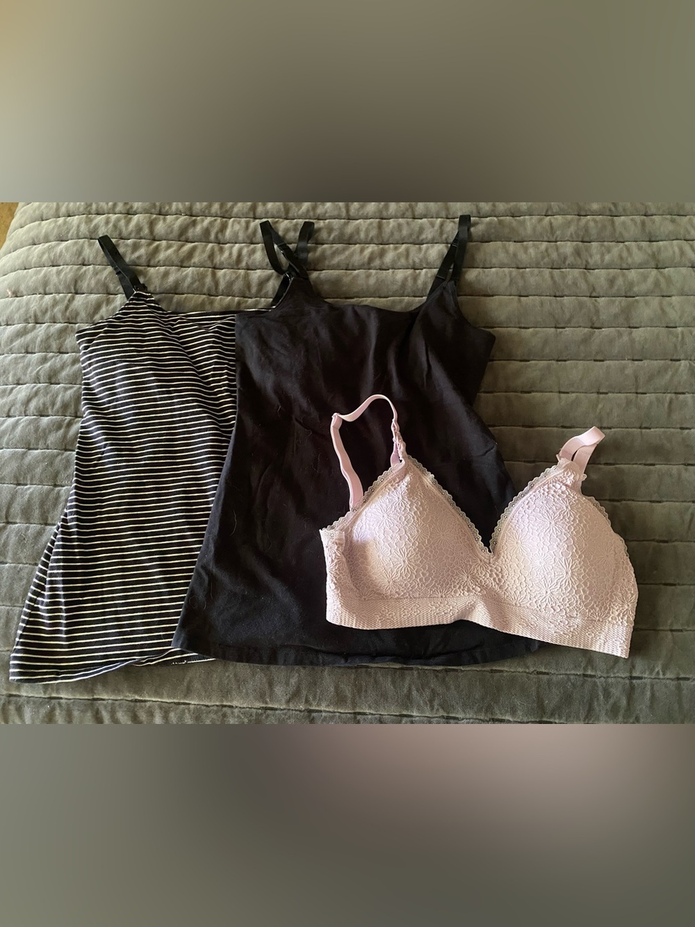 Lot of 2 nursing tanks and bra